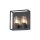 Applique extérieure 2 flammes IP54 graphite E14 verre aluminium