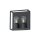 Applique extérieure 2 flammes IP54 graphite E14 verre aluminium