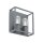 Applique extérieure 2 flammes IP54 graphite E14 verre aluminium