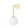 Lampe de salle de bain murale IP44 en laiton blanc G9 Abat-jour sphérique