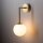 Lampe de salle de bain murale IP44 en laiton blanc G9 Abat-jour sphérique