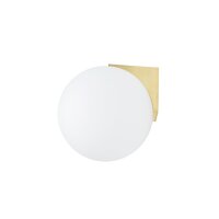 Applique salle de bain en laiton blanc IP44 G9 verre...