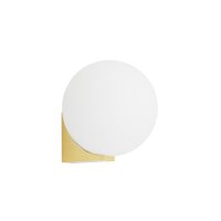 Applique salle de bain en laiton blanc IP44 G9 verre...