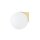 Applique salle de bain en laiton blanc IP44 G9 verre métal