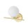 Lampe de salle de bain Abat-jour sphérique G9 IP44 en laiton blanc