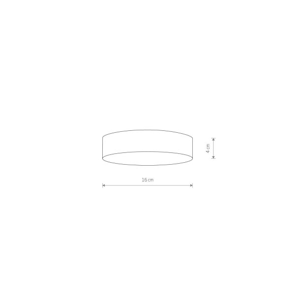 Plafonnier LED petit Ø 16 cm rond noir 3000 K 1600 lm