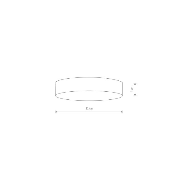 Plafonnier rond LED Blanc 4000 K 3400 lm Ø 21 cm Moderne