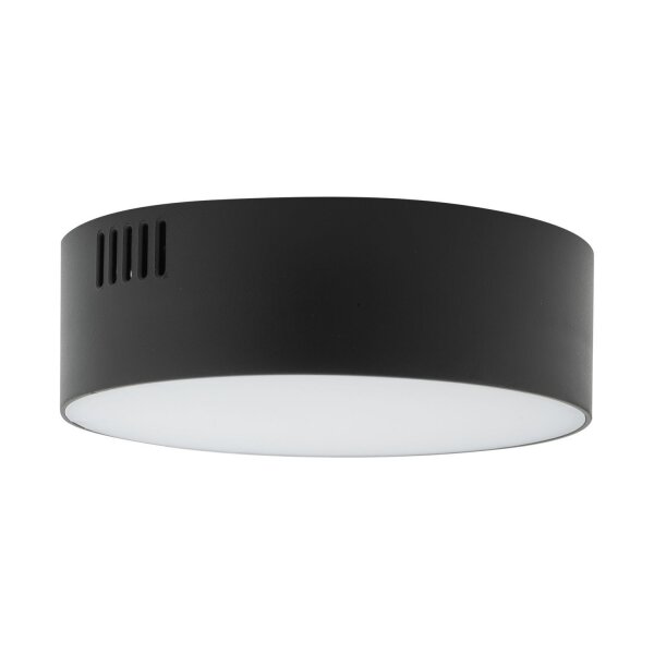Plafonnier LED noir Ø 11 cm 4000 K blanc neutre faible éblouissement