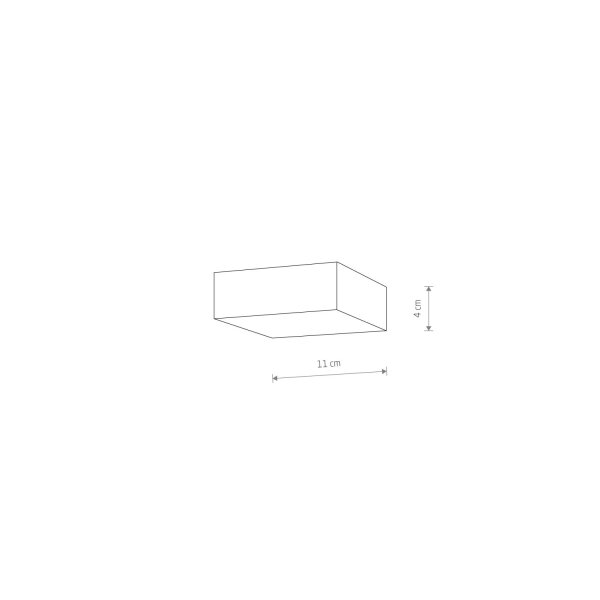 Plafonnier LED carré L : 11 cm Blanc 4000 K 1600 lm