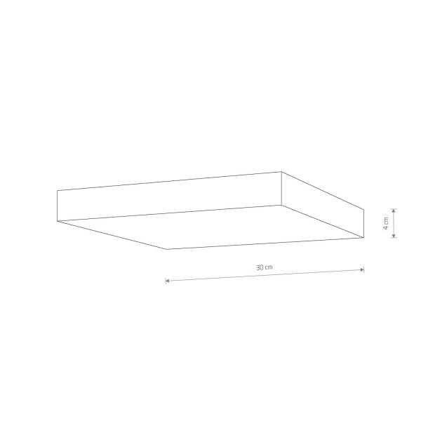 Plafonnier LED blanc chaud 3000 K 4300 lm L : 30 cm noir