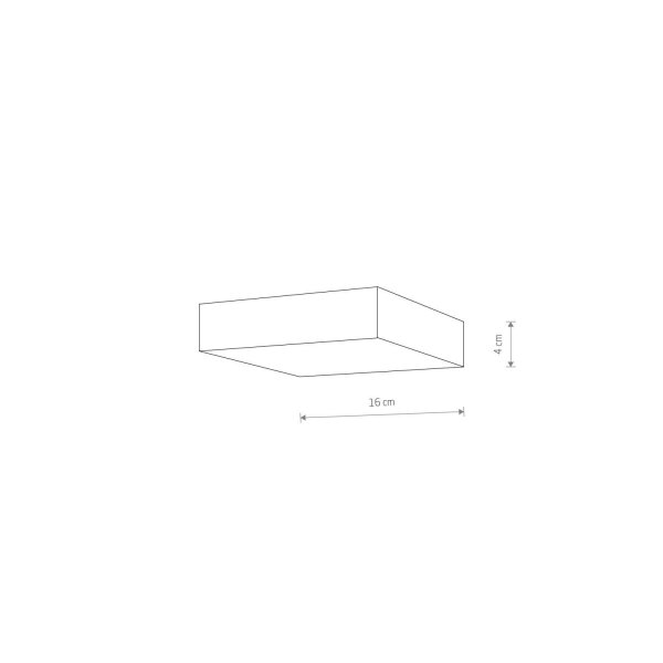 Plafonnier LED blanc 4000 K L : 16 cm faible éblouissement 2100 lm