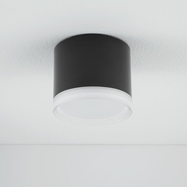 Petit spot de plafond Noir GX53 Ø 8,5 cm Aluminium Moderne