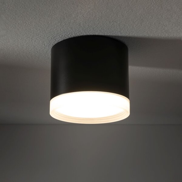 Petit spot de plafond Noir GX53 Ø 8,5 cm Aluminium Moderne
