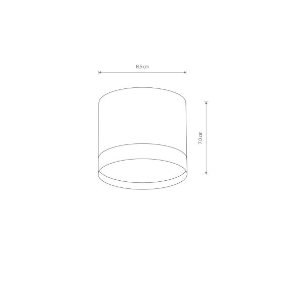 Petit spot de plafond Noir GX53 Ø 8,5 cm Aluminium Moderne