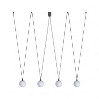 Lampe à suspendre 4 flammes G9 noir blanc...
