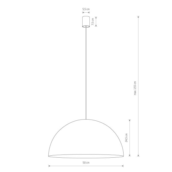 Lampe à suspendre en blanc or mat Ø 50 cm pour 4x GX53
