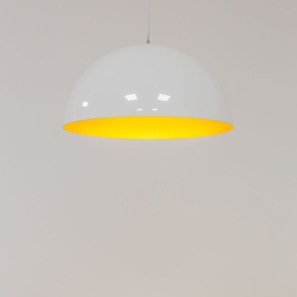 Suspension réglable ronde Ø 33 cm blanc or GX53 métal
