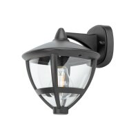 Applique murale extérieure IP44 E27 noir H : 23 cm...