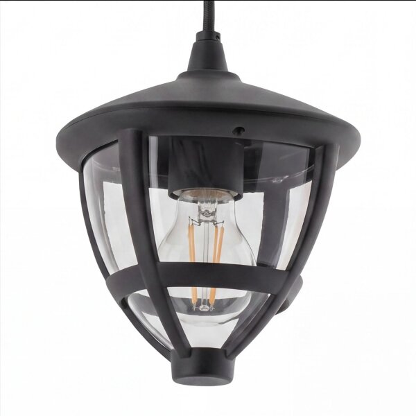 Suspension extérieure IP44 E27 Noir Aluminium Moderne KIKI
