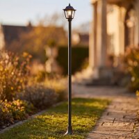 Lampe dallée 200 cm Noir Aluminium Rustique IP44 E27