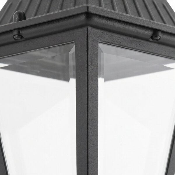 Lampe à suspendre extérieure Noir IP44 E27 Aluminium Rustique