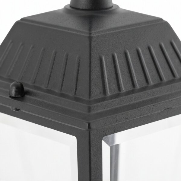 Lampe à suspendre extérieure Noir IP44 E27 Aluminium Rustique