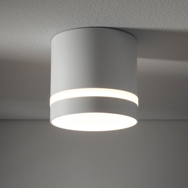 Plafonnier GX53 Ø 8,5 cm Blanc Aluminium Petit spot