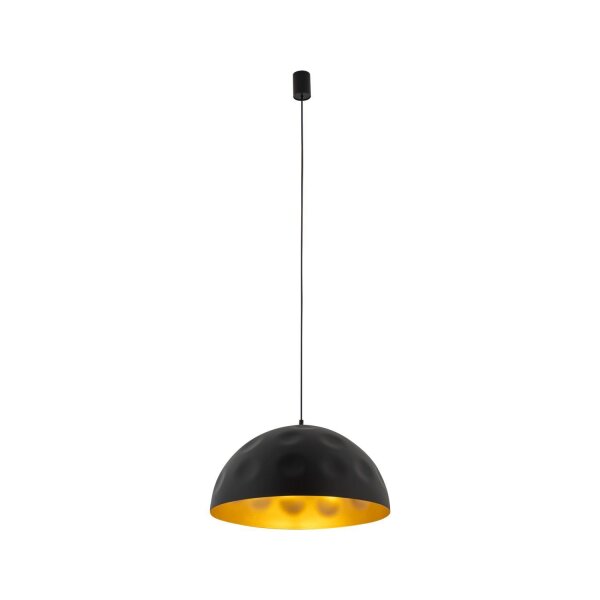 Suspension E27 en noir or mat Ø 50 cm