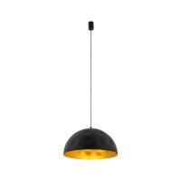 Suspension E27 en noir or mat Ø 50 cm