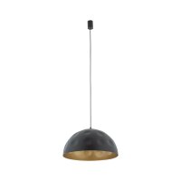 Suspension E27 en noir or mat Ø 50 cm