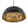 Suspension E27 en noir or mat Ø 50 cm
