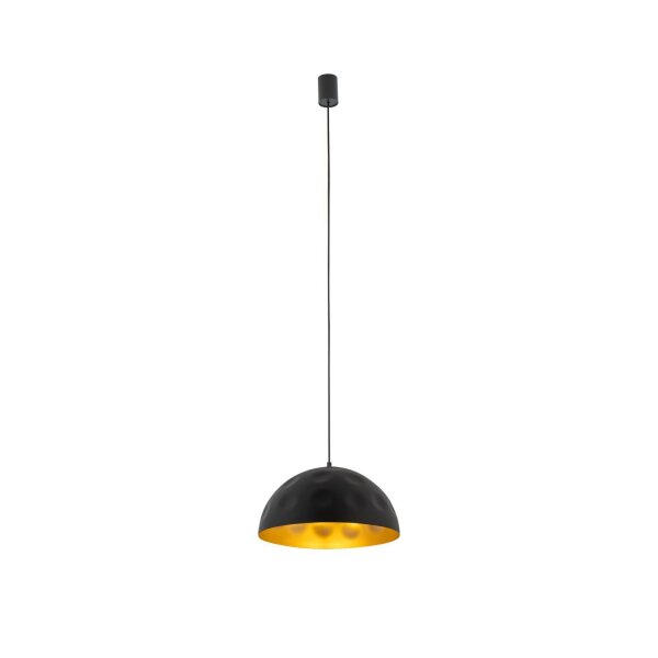 Suspension Ø 33 cm E27 en noir or mat