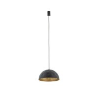 Suspension Ø 33 cm E27 en noir or mat