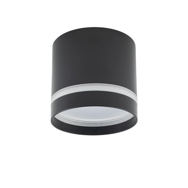 Spot plafond noir GX53 Ø 8,5 cm rond H : 8,3 cm petit métal