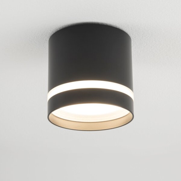 Spot plafond noir GX53 Ø 8,5 cm rond H : 8,3 cm petit métal