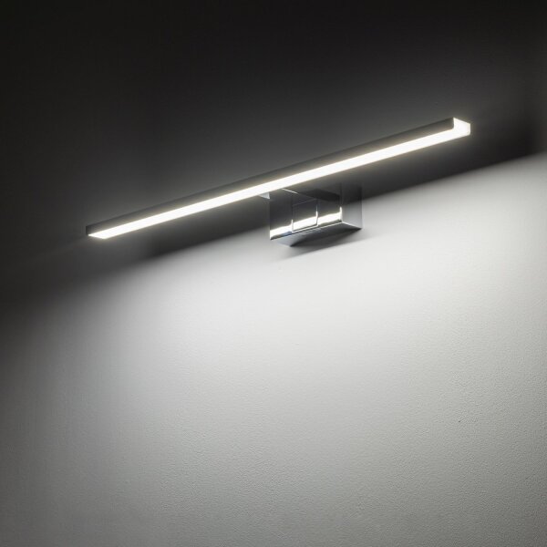 Lampe à miroir LED IP44 chrome 4000 K 950 lm aluminium