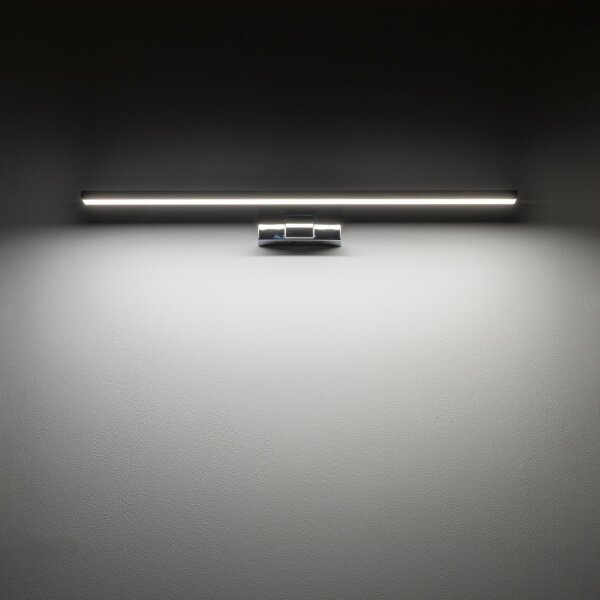 Lampe à miroir LED IP44 chrome 4000 K 950 lm aluminium