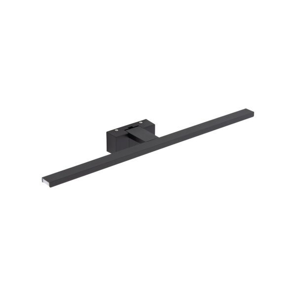 Lampe à miroir LED noire IP44 3000 K 850 lm aluminium
