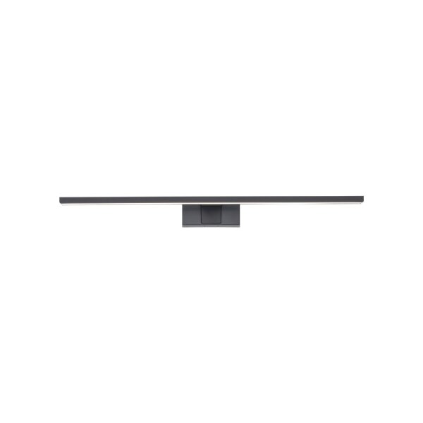 Lampe à miroir LED noire IP44 3000 K 850 lm aluminium