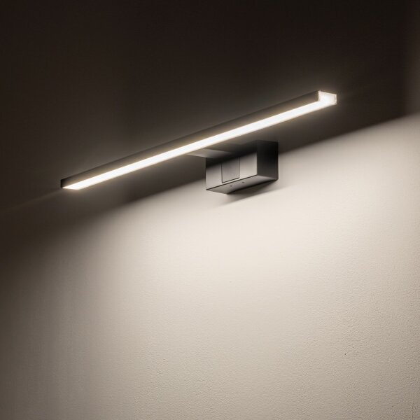 Lampe à miroir LED noire IP44 3000 K 850 lm aluminium