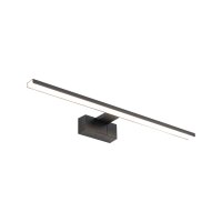 Lampe à miroir LED noire IP44 3000 K 850 lm aluminium