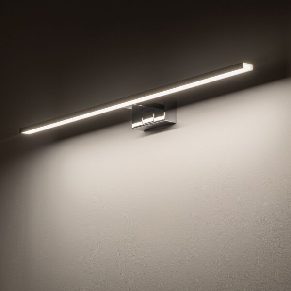 Lampe à miroir LED IP44 chrome 3000 K 1100 lm aluminium