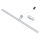 Lampe à miroir LED IP44 chrome 3000 K 1100 lm aluminium