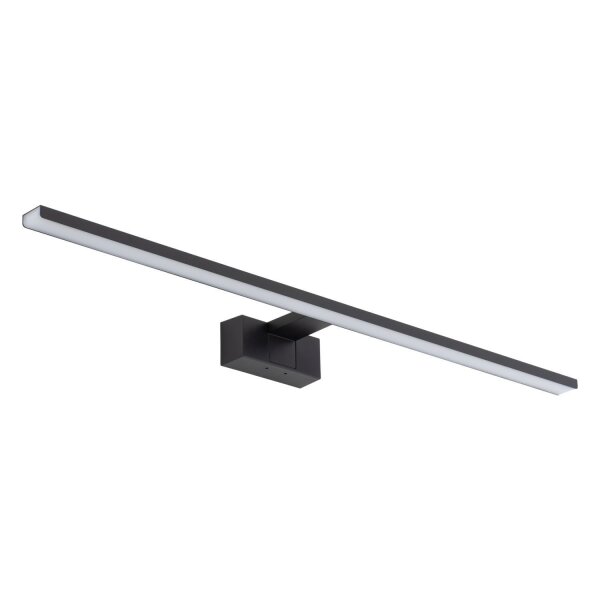Lampe LED pour miroir IP44 noire 3000 K 1050 lm blanc chaud