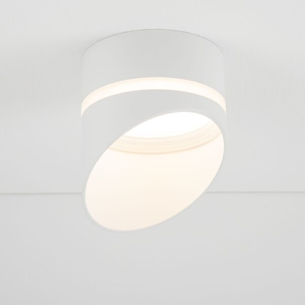 Plafonnier encastré Ø 8,5 cm H : 12 cm GX53 Blanc