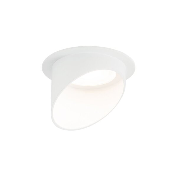 Spot encastré GU10 blanc aluminium Ø 7,5 cm intérieur plafond