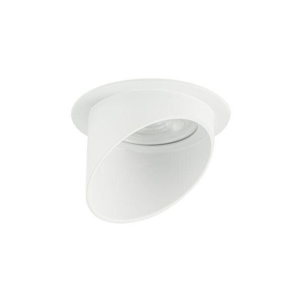 Spot encastré GU10 blanc aluminium Ø 7,5 cm intérieur plafond