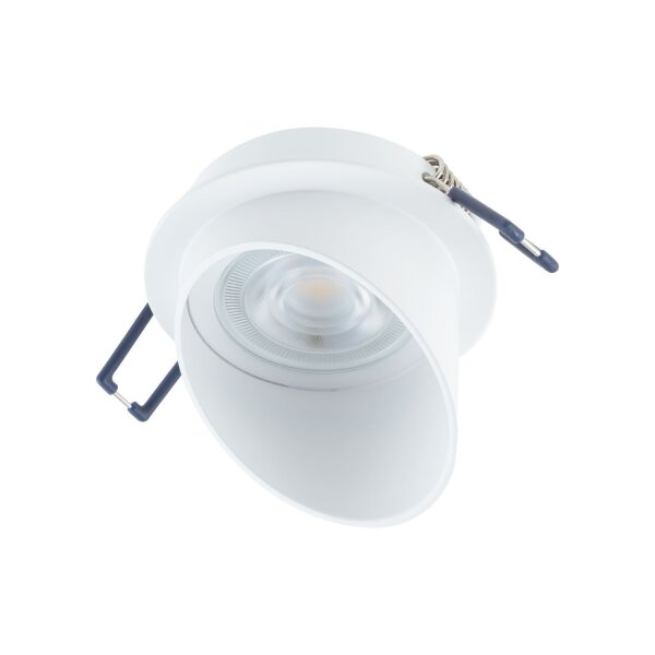 Spot encastré GU10 blanc aluminium Ø 7,5 cm intérieur plafond