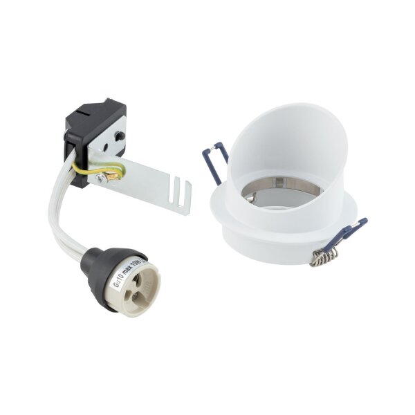 Spot encastré GU10 blanc aluminium Ø 7,5 cm intérieur plafond