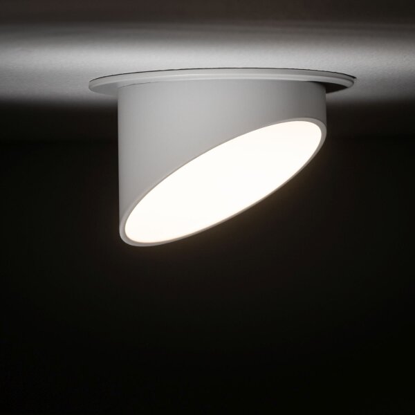 Spot encastré GU10 blanc aluminium Ø 7,5 cm intérieur plafond